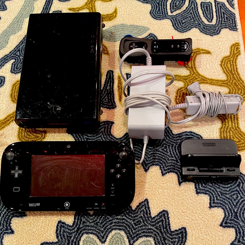 Wii U with Mario kart 8